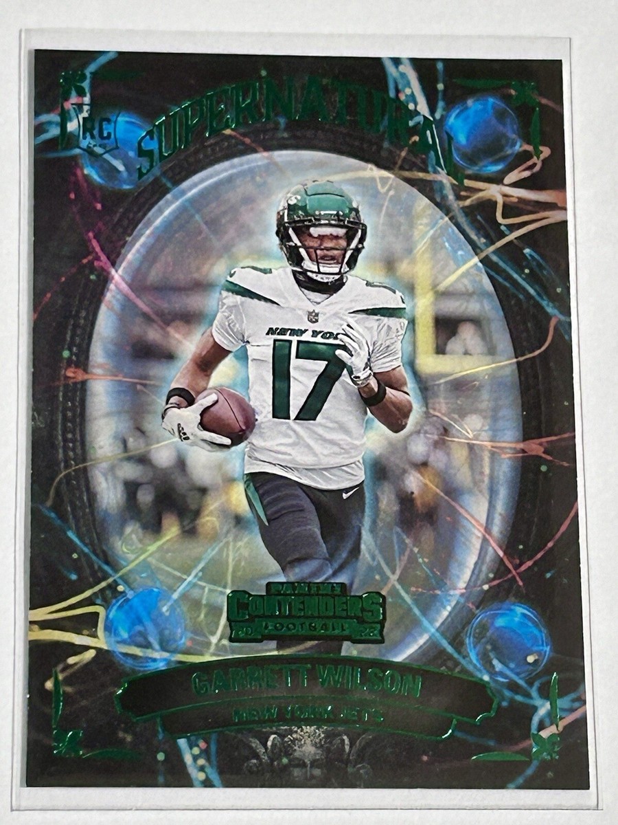 Garrett Wilson 2022 Contenders Supernatural Emerald Green JETS RC