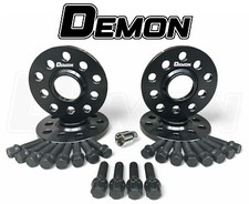 2x12mm + 2x15mm Black DEMON Wheel Spacers Black Bolts + Locks Audi A3 S3 8P (R)