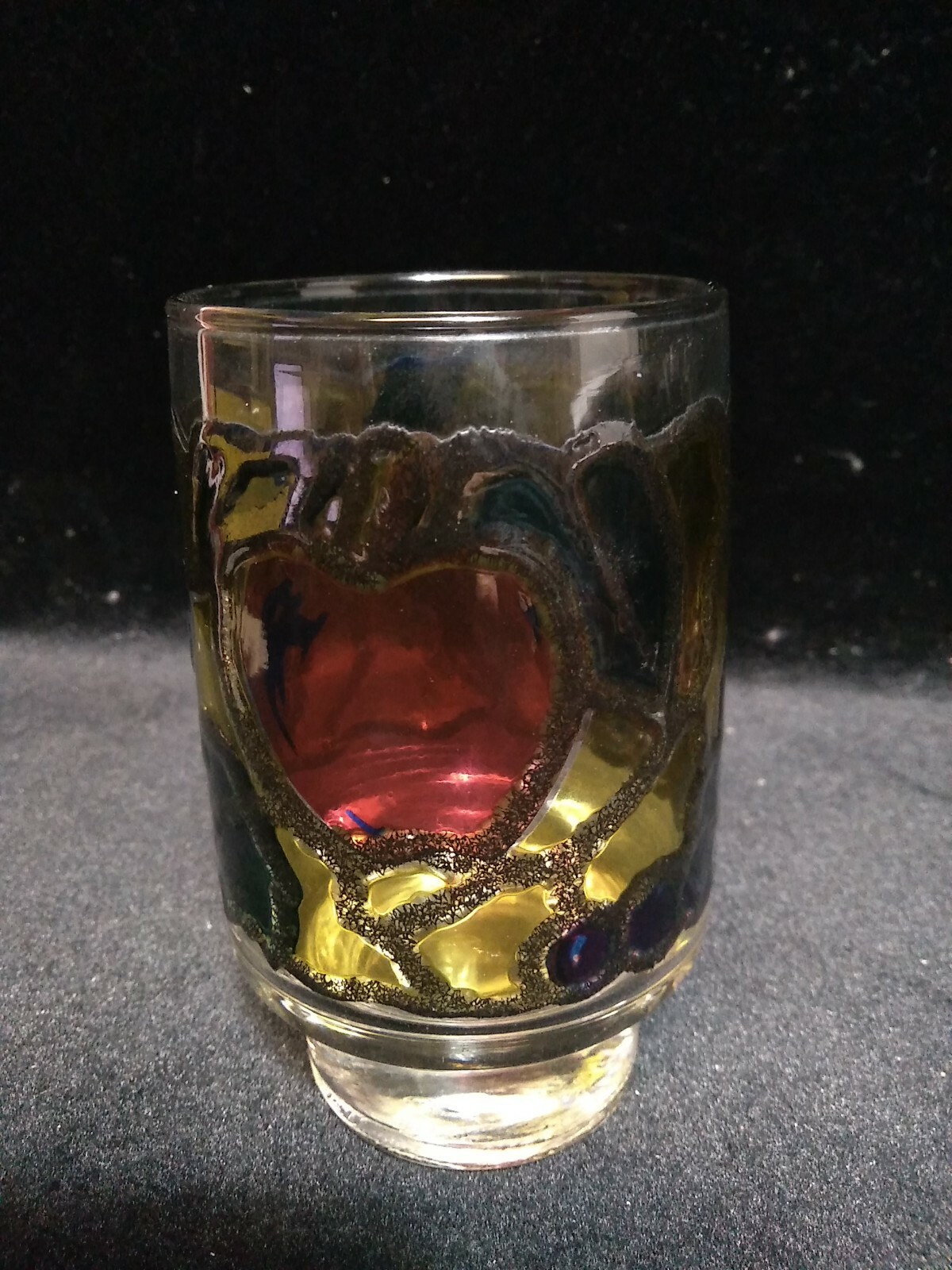 6 Vintage Libby Stained Glass Fruit Glasses Tumblers 12oz 4.5"H eBay