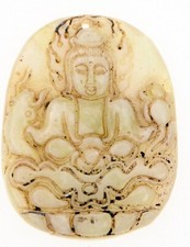 Amulett Medaillon Medizin Buddha Jade  alt China geschnitzt Schmuck Feng Shui