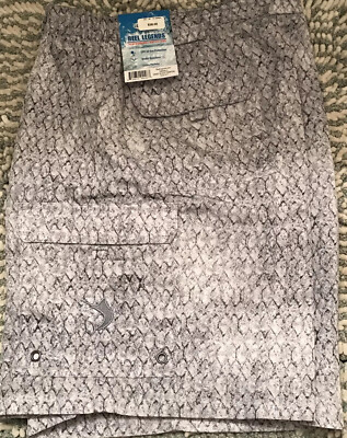 NWT Reel Legends Performance Outfitters  Cargo Shorts UPF 50 Gray Scale Tarpon S