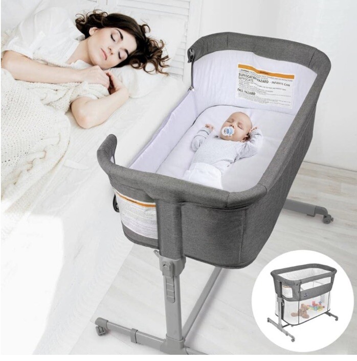 KOOLA BABY BASSINET 3 in 1 Crib Bedside Sleeper Playpen Mattress Travel Bag NIB-image