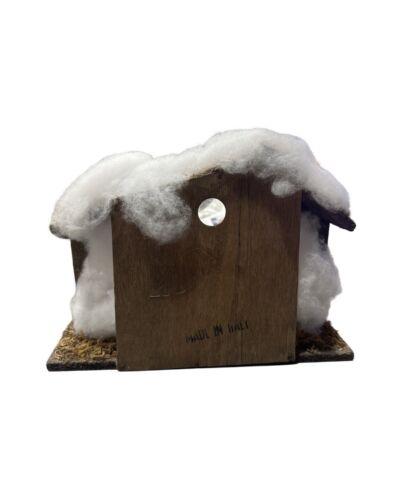 Vintage Christmas Nativity Scene Made in Italy Wood Moss 4 Figurines - Picture 2 of 3