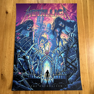 Metallica 2021 The Unforgiven Original Silkscreen Poster Ltd Edition Numbered