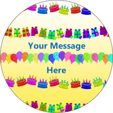 Birthday Decorations Personalised Cake Toppers Edible Icing Wafer Bday Party