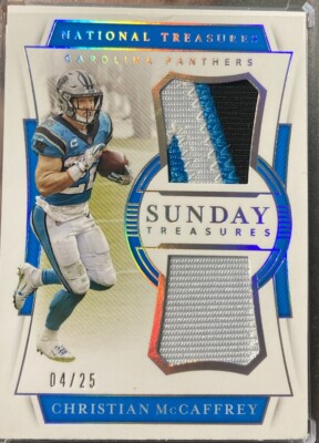 National treasure Christian McCaffrey Sunday s treasures sweet card  4/25