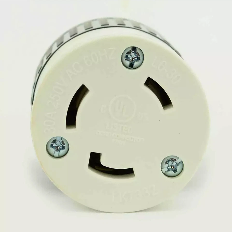 10* Para Nema L6-30P L6-30R YGA017 KIT 30A 250V macho fêmea trava de torção plugue 3 fios - Imagem 3 de 4