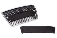 Kühlergrill Frontgrill Sport Waben Grill Schwarz Chrom passend für Audi A6 4F