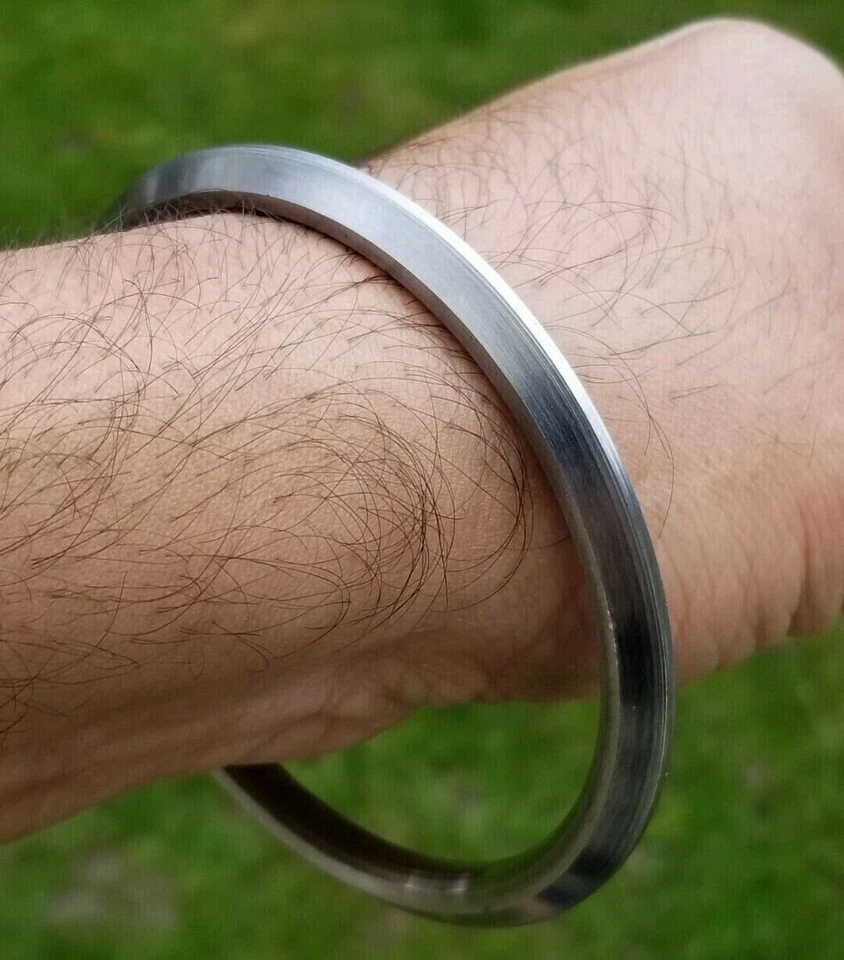 Sarbloh Kara Sikh Armreif Reines Eisen Singh Khalsa Kaur Traditioneller Kragen Kada Z2 - Bild 2 von 4