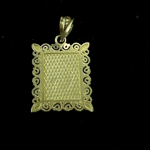10K Yellow Gold Square G Initial Pendant / Charm … - image 3