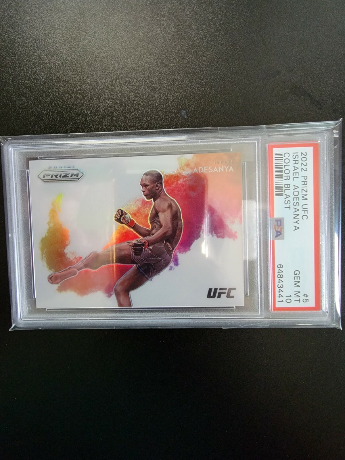 2022 ISRAEL ADESANYA UFC PANINI PRIZM COLORBLAST PSA 10 SSP