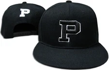 A B C Letter S Embroidery INITIAL Black Adjustable Snap Back Cap Acrylic Hat NEW