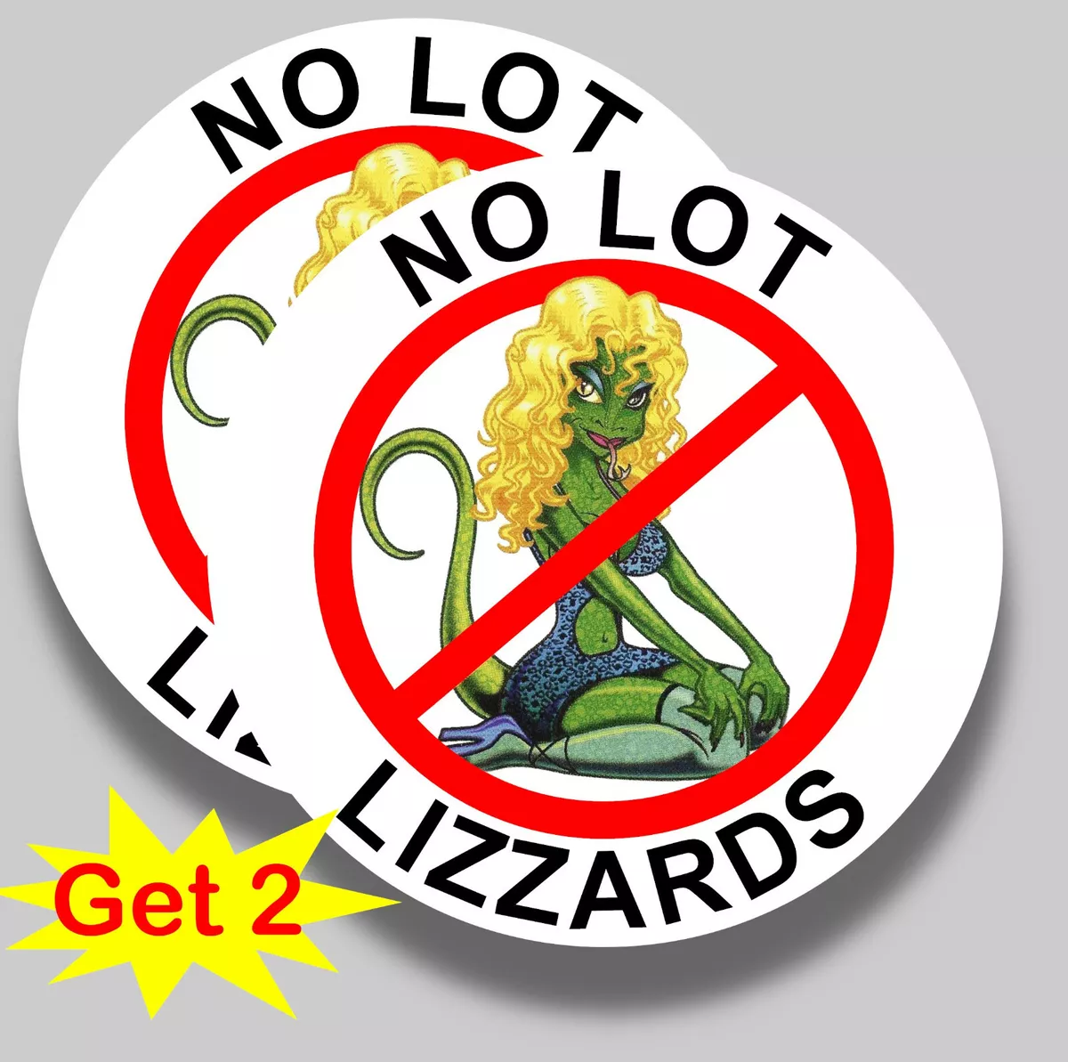 No Lot Lizards (2) stickers, Truckers, Semi, 18 Wheelers 5.5 x 5.5 inches  Trucks