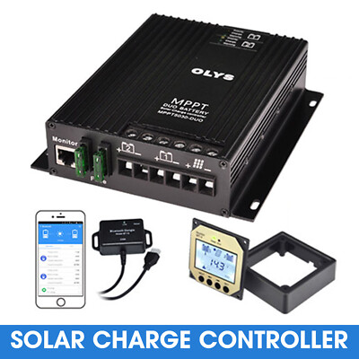 Solar Charge Controller Bluetooth MPPT Lithium Dual Battery Charger Regulator