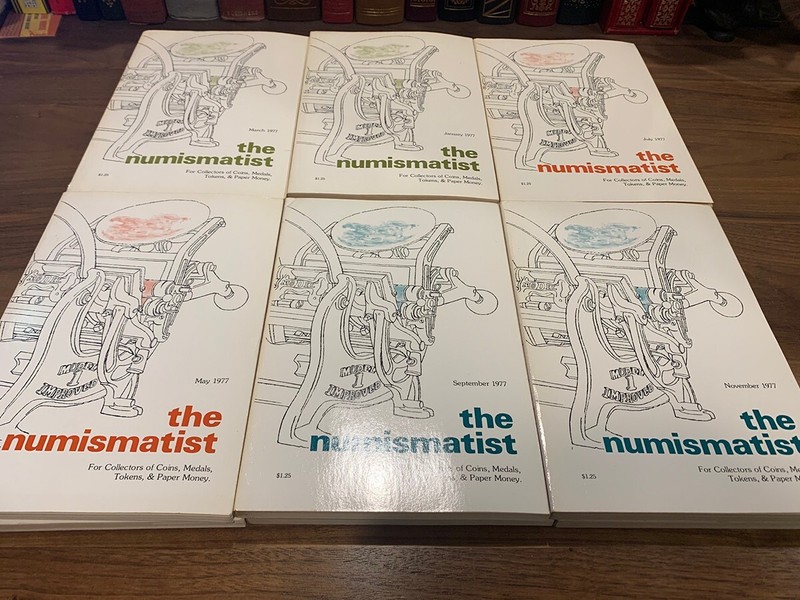 Vintage lot of The Numismatist : January 1977 - December 1977 complete 12 issues