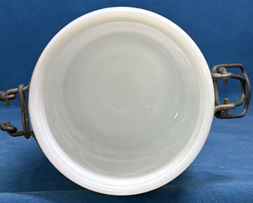 Vintage Wheaton Fine Milk Glass Harvest Pattern Coffee Storage Canister w/lid - Picture 8 of 10
