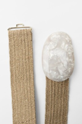 BNWT ZARA Oval Buckle Jute Belt Size 30 | eBay UK display picture 1
