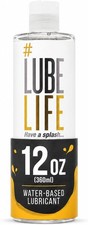 LUBELIFE Water Based Personal Lubricant Non-Staining Toy Safe 12 Fl Oz