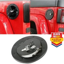 Gas Cap Cover Locking Fuel Filler Door Cover for 2007-18 Jeep Wrangler JK JKU A