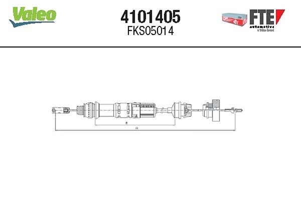 FTE Kupplungsseil Kupplungszug 4101405 FüR Berlingo CitroËN Peugeot Partner HDI-image