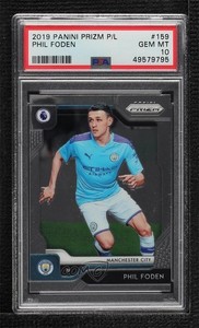 2019-20 Panini Prizm Premier League Phil Foden #159 PSA 10 GEM MT