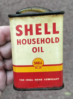 Vintage Shell Household Oil Tin 4 oz circa 1960