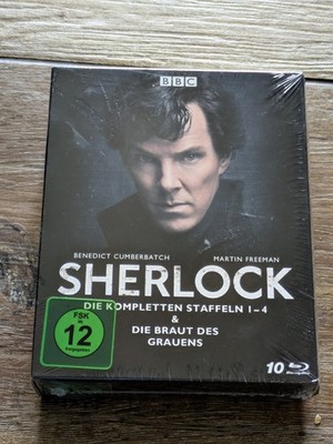 Sherlock Staffel 1-4  und Die Braut des Grauens Blue Ray Box Set Neu in Folie
