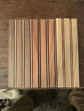 17 Piece DIY Cutting Board Kit - White Oak, Walnut And Sapele Mahogany 