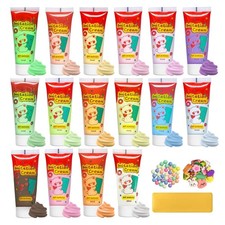 16 Colors Decoden Cream Kit, Fake Whipped Cream Glue Clay, Decoden Phone Case...