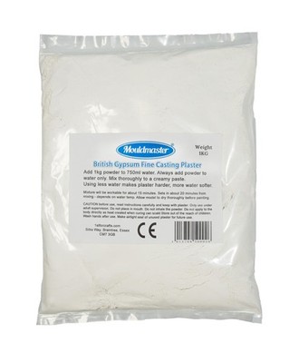 Mould Master British Gips Feinguss Gips 1Kg, 20 x 15 x 1 cm, weiß 