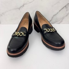 Naturalizer Womens Desi Loafer Shoe Size 9.5 Cushioned Leather Lug Black