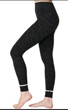 Sweaty Betty Base Layer Women's Leggings - Black Animal Wave - Size Large