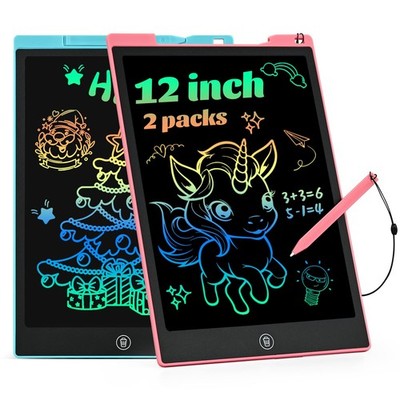 Toys for Ages 3-8, 12 Inch LCD Writing Tablet 2 Pack, Preschool Classroom Mus...