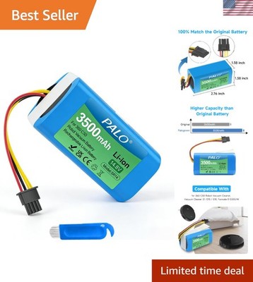 14.8V 3500mAh Lithium Battery for 360 C50 Robot Vacuum Cleaner, 14.8V 3500mAh...