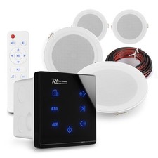Kitchen and Bathroom Bluetooth Ceiling Speakers - MSLP50 & A100B Wall Amplifier