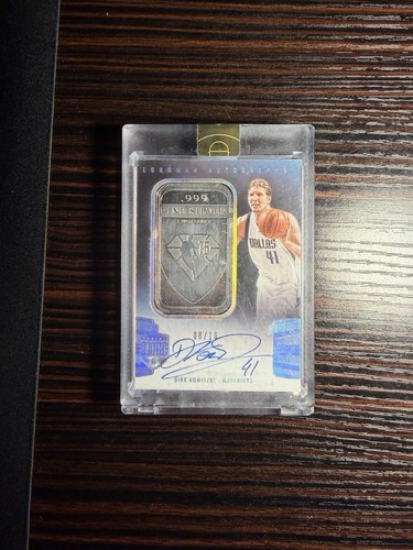 2021 Panini Eminence DIRK NOWITZKI Logoman Silver Bar Auto /10 #LA-DNW Mavericks