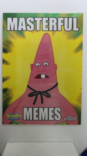 2025 Topps Chrome SpongeBob - Masterful Memes Pinhead Larry #MM-8 (SSP) - Picture 2 of 3