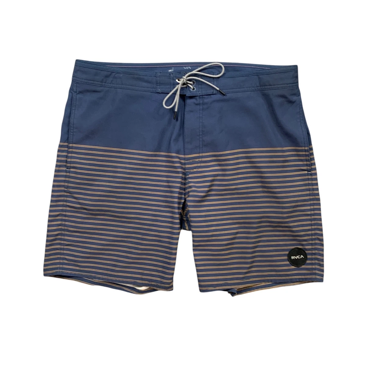 RVCA Blue With Granite Trim Boardshorts Swim Trunks Size 29