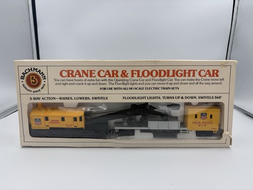 Coche grúa y reflector vintage Ho Bachmann - Union Pacific. #1446 | Condition: New
