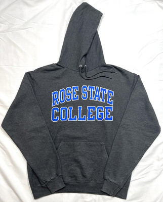 Champion Eco Authentic Hoodie grau Rose State College Logoprint Kapuze L