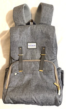 Sunveno Lightweight Baby Diaper Bag Back Pack Grey NEW Excellent