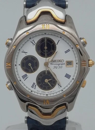 Seiko Herrenuhr,7T32-6G90,Alarm,Chronograph,Datumsanzeige,die Uhr läuft, - 画像2/10