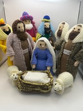 Hand Knitted Nativity Set - Christmas is Coming - Santa - Wise Men - Shepherds.