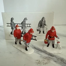 Dept 56 Heritage Village THE FIRE BRIGADE 5546-8 Accessory Set New 1991 READ