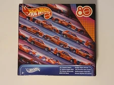 Hot Wheels Mattel 80th Anniversary 8-Pack 8 Toy Car Set Red New
