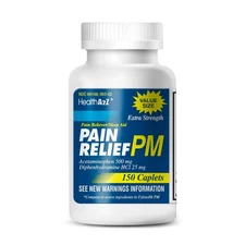 HealthA2Z® Extra Strength Pain Relief PM| Acetaminophen 500mg | Diphenhydram...
