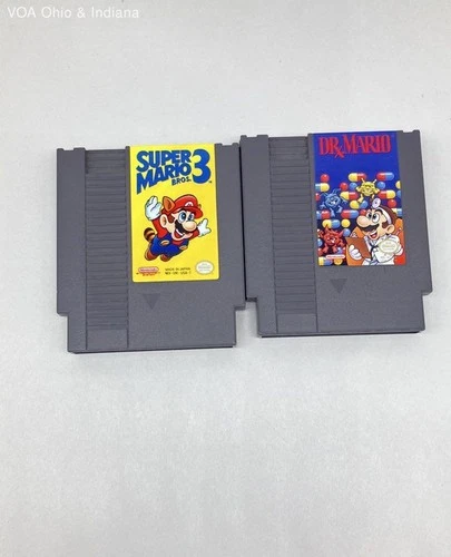 Super Mario Bros 3 Dr Mario 2 NES Game Lot Nintendo 1990s