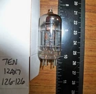 Strong TEN Short Gray Plate Square D Getter 12AX7 / ECC83 Tube - 126/126