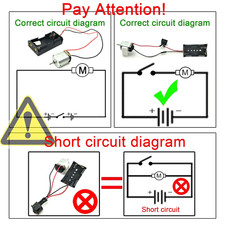6 Set Small DC motor Mini Electric Hobby Motors 1.5V-3V 24000RPM with 2x1.5V ...