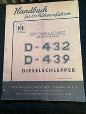 IHC International MC Cormick Handbuch Schlepper D 432 439 1962  Original